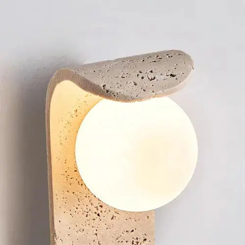 Applique Murale Scandinave en Travertin Authentique | Velor