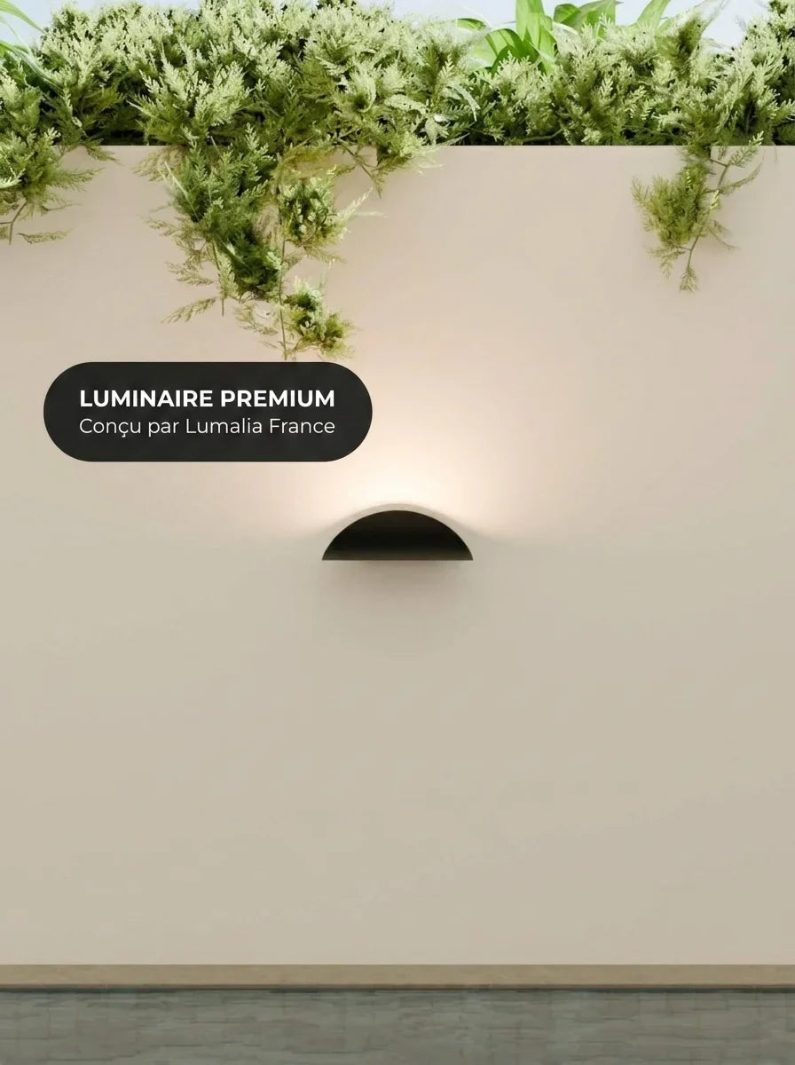 Applique murale Velu vue détail aluminium puissance élevée - Lumalia