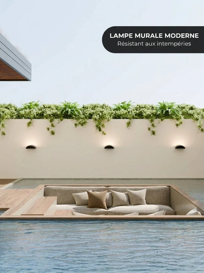 Applique murale Velu vue ambiance façade haut - Lumalia