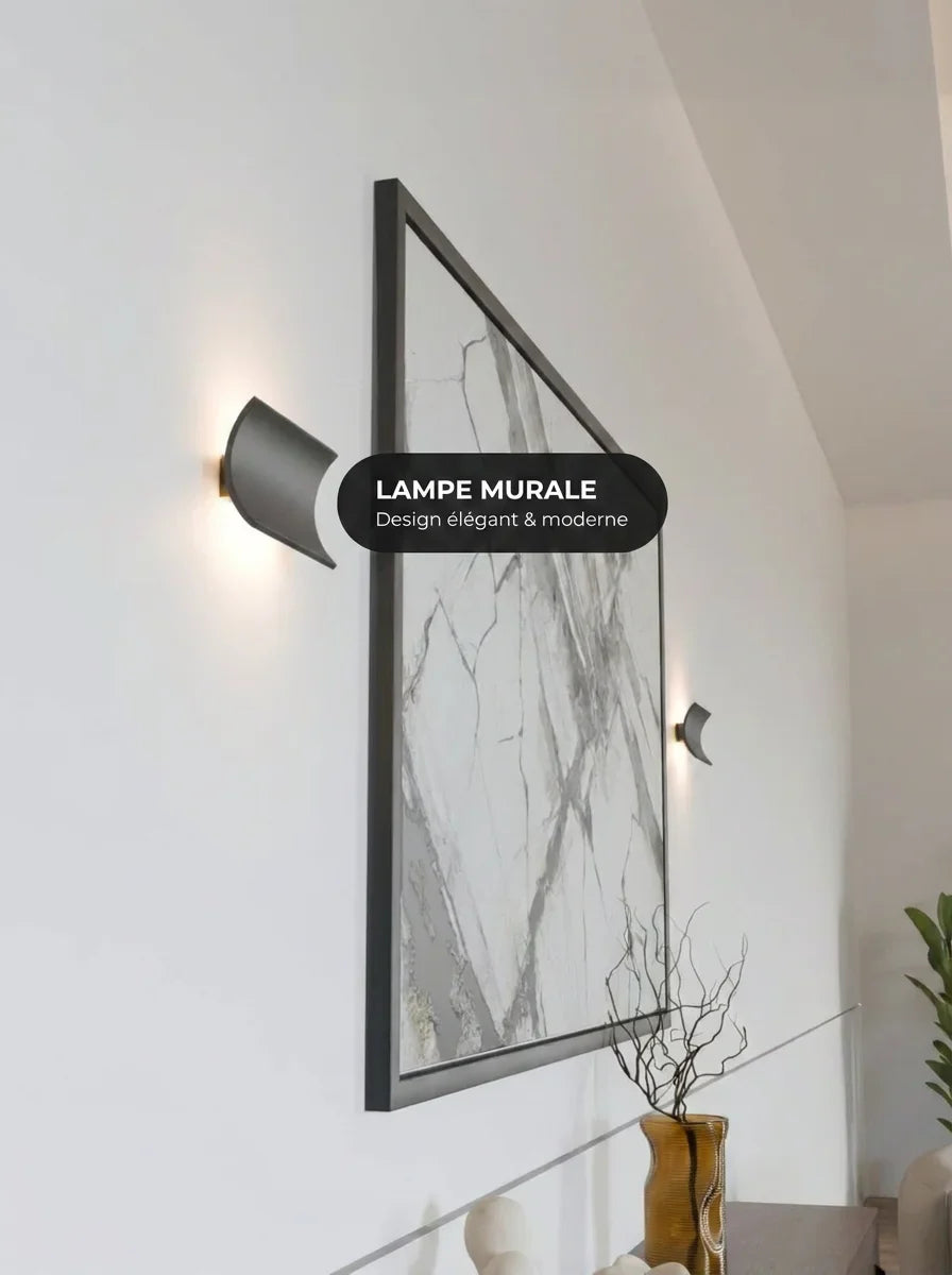 Applique murale Alva vue détail design compact - Lumalia