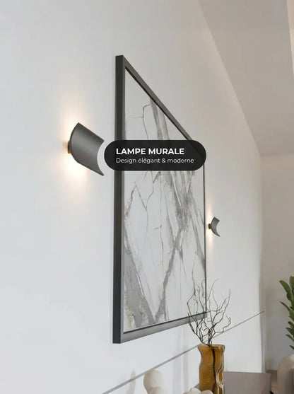 Applique murale Alva vue détail design compact - Lumalia