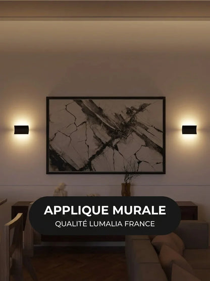Applique murale Alva vue détail aluminium compact - Lumalia
