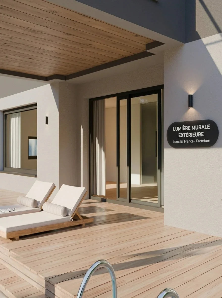 Applique murale Senna vue détail aluminium thermolaqué - Lumalia