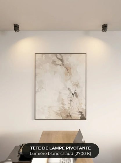 Plafonnier Esol vue détail spot orientable 350 - Lumalia