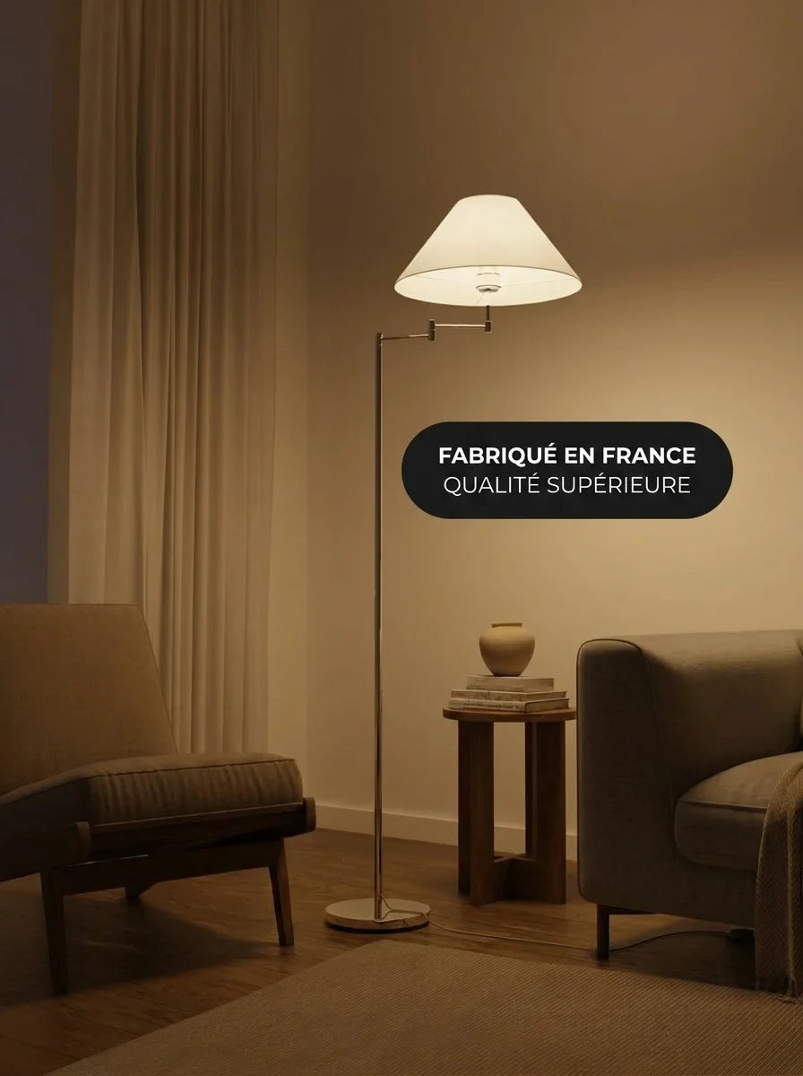 Lampadaire Melo vue ambiance vintage salon - Lumalia