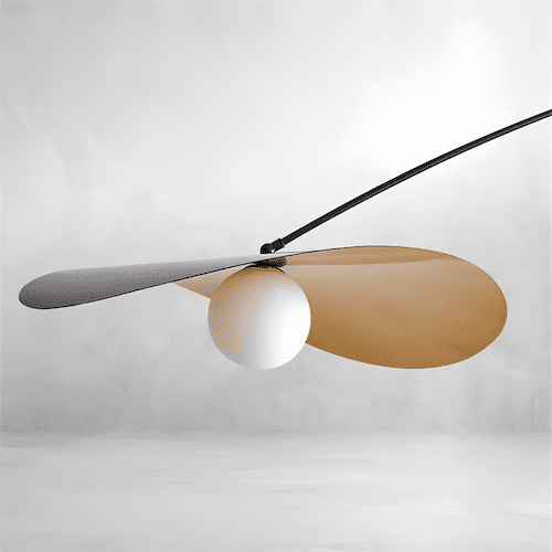 Lampadaire Cordova finition chrome poli vue rapprochée - Lumalia