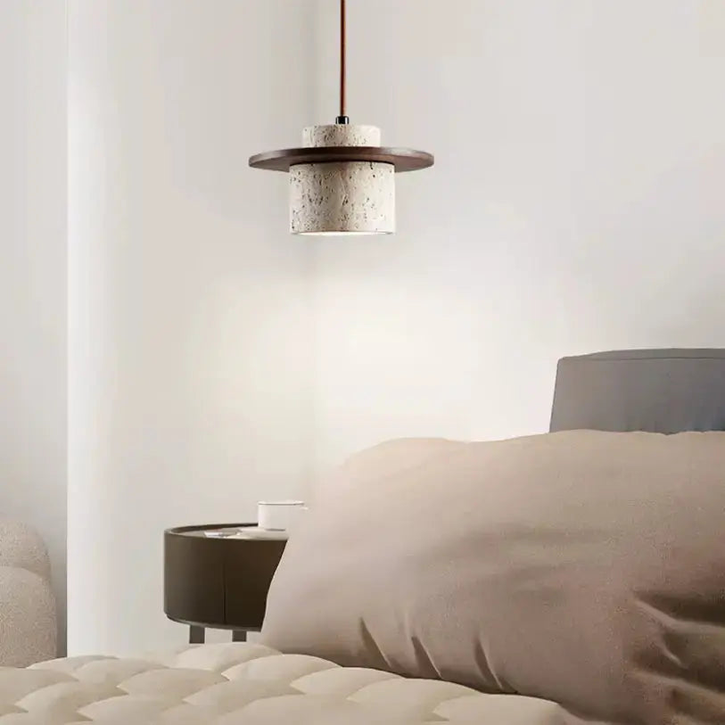 Suspension scandinave en travertin Ø 20 cm | Ålesund