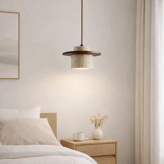 Suspension scandinave en travertin Ø 20 cm | Ålesund