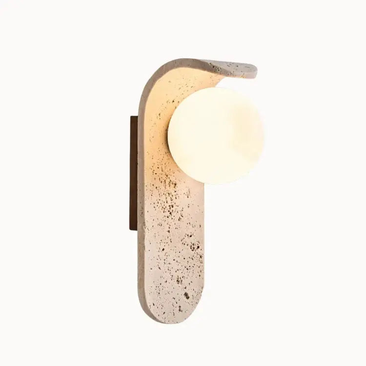Applique Murale Scandinave en Travertin Authentique | Velor