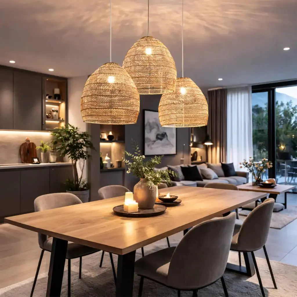 Suspension en bambou au design nordique Ø 25 cm | Dome