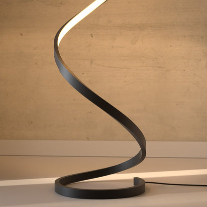 Lampadaire Helica noir vue détail spirale - Lumalia