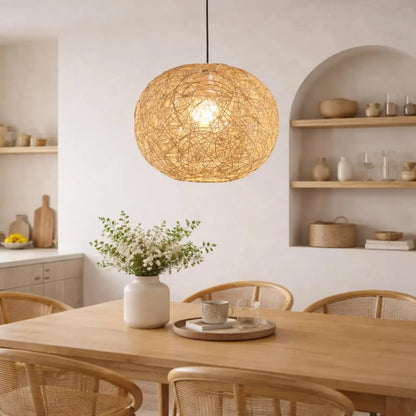 Suspension Sphérique en Rotin et Bambou Ø 30 cm | Liora
