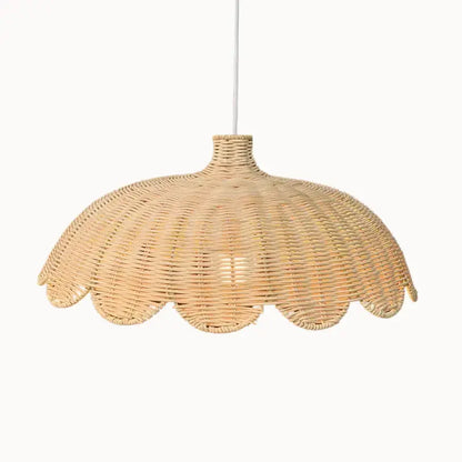 Suspension en rotin naturel ondulé Ø 45 cm | Hedda