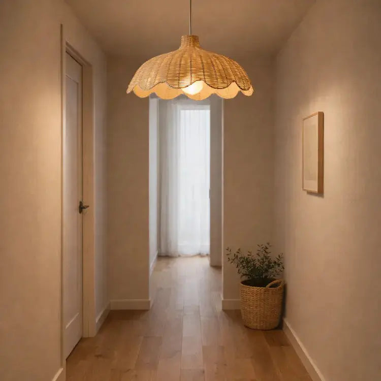 Rencontrez les Suspension en rotin naturel ondulé Ø 45 cm | Hedda