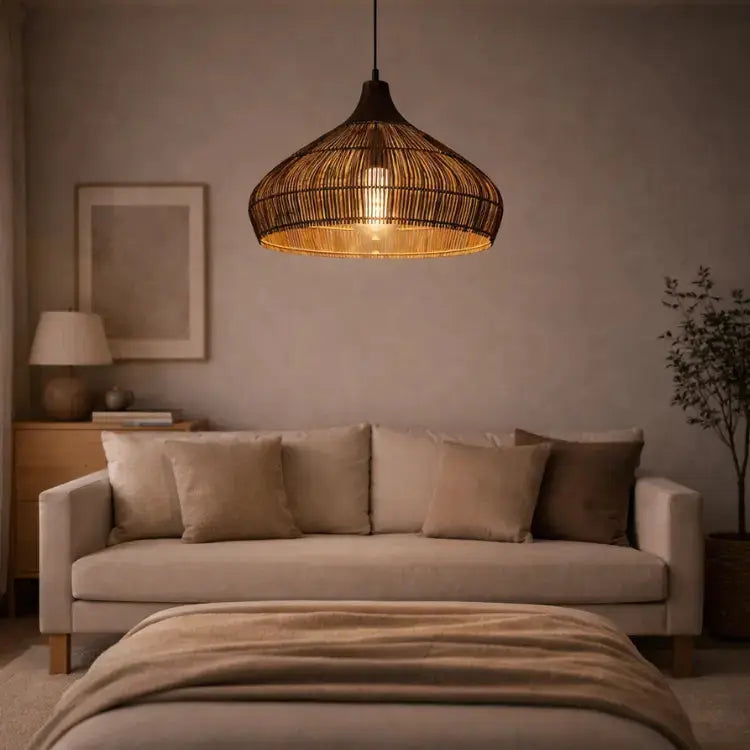 Suspension en Rotin Naturel Ø 40 cm - Modèle Nella