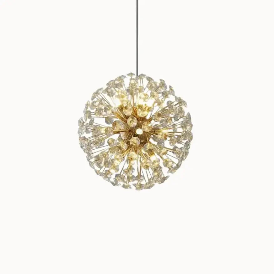Suspension moderne en cristal et métal doré - Ø 35 cm | Signe