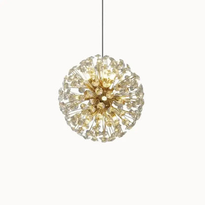 Suspension moderne en cristal et métal doré - Ø 35 cm | Signe