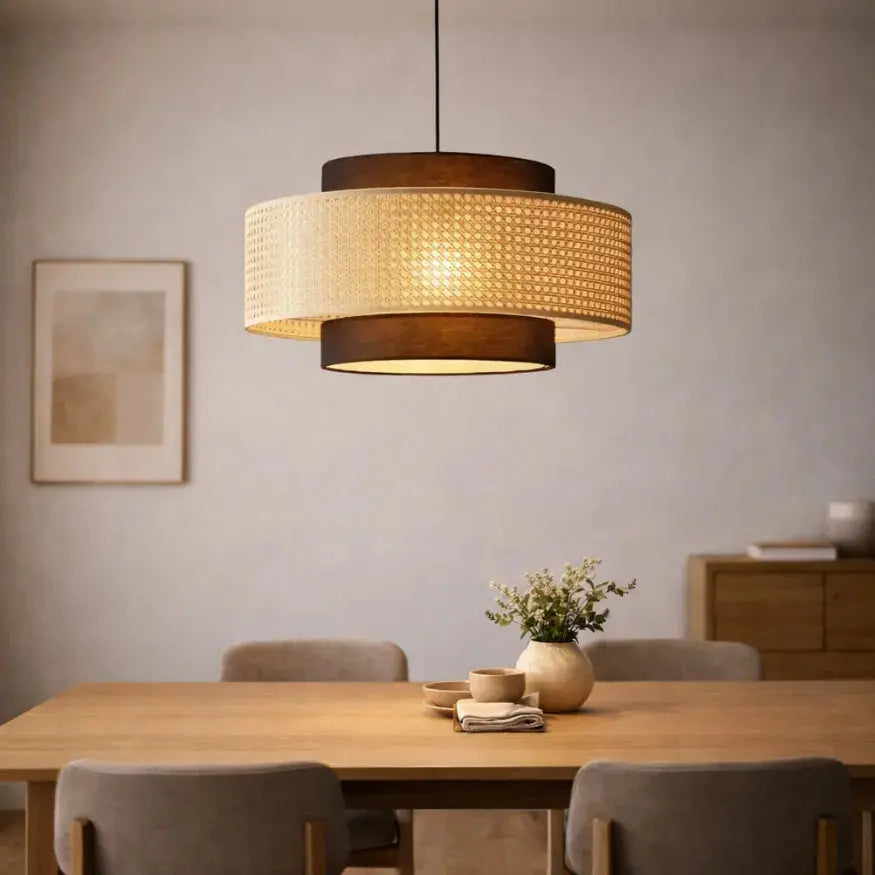 Suspension en rotin naturel au design nordique - Ø 40 cm | Runa