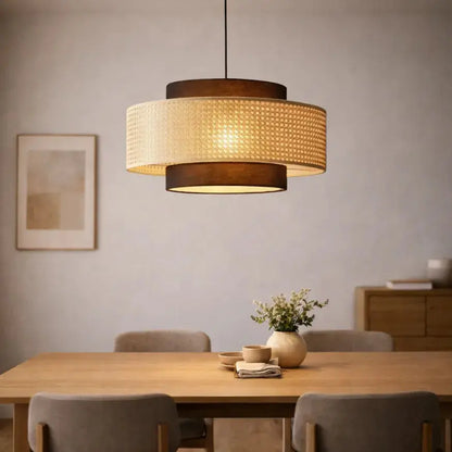 Suspension en rotin naturel au design nordique - Ø 40 cm | Runa