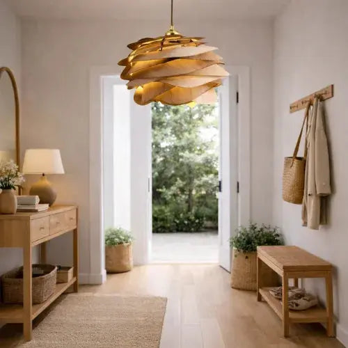 Suspension en bois et bambou naturel - Ø 30 cm | Iris