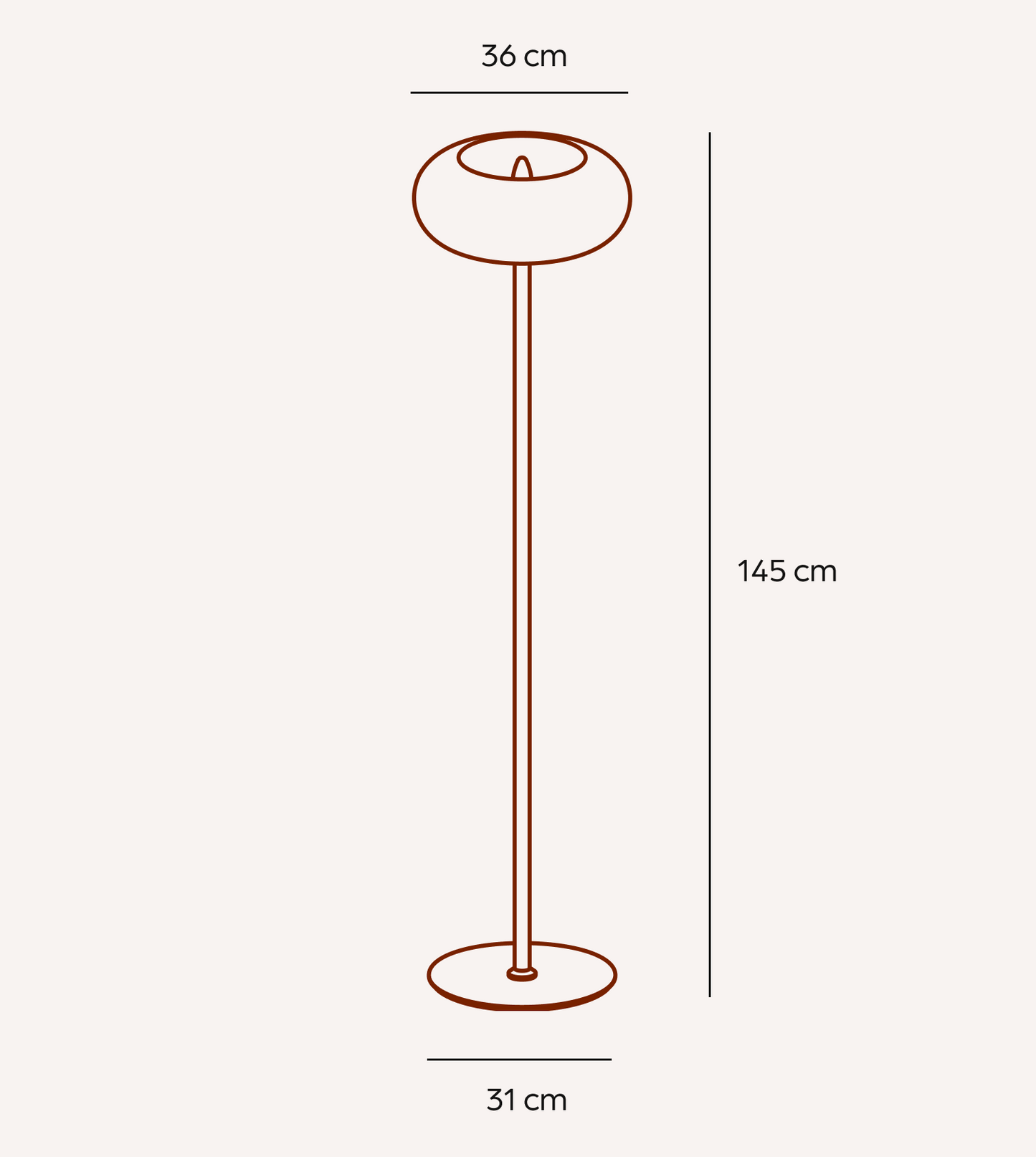 Lampadaire Vitrea noir chrome finition - Lumalia