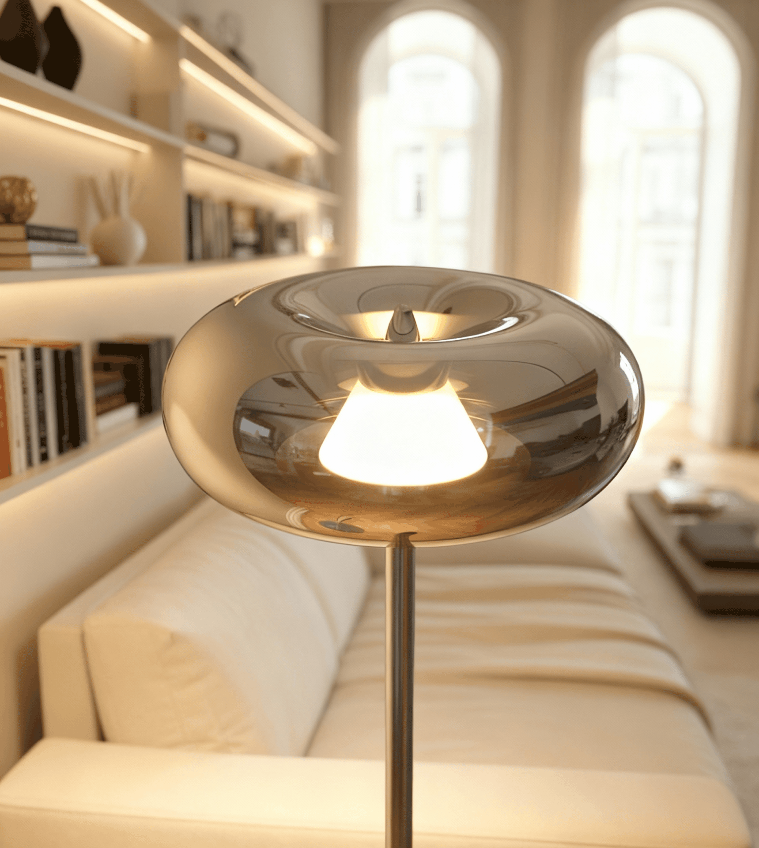 Lampadaire Vitrea LED dimmable lumière chaude - Lumalia