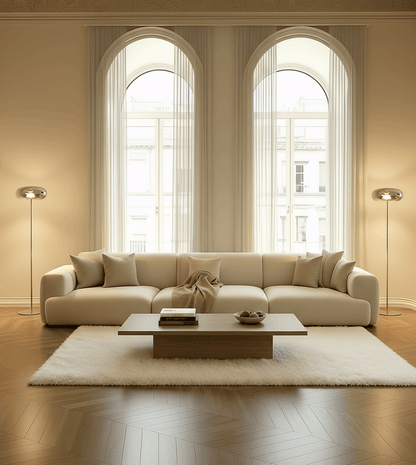 Lampadaire Vitrea base massive 7,5kg stabilité - Lumalia