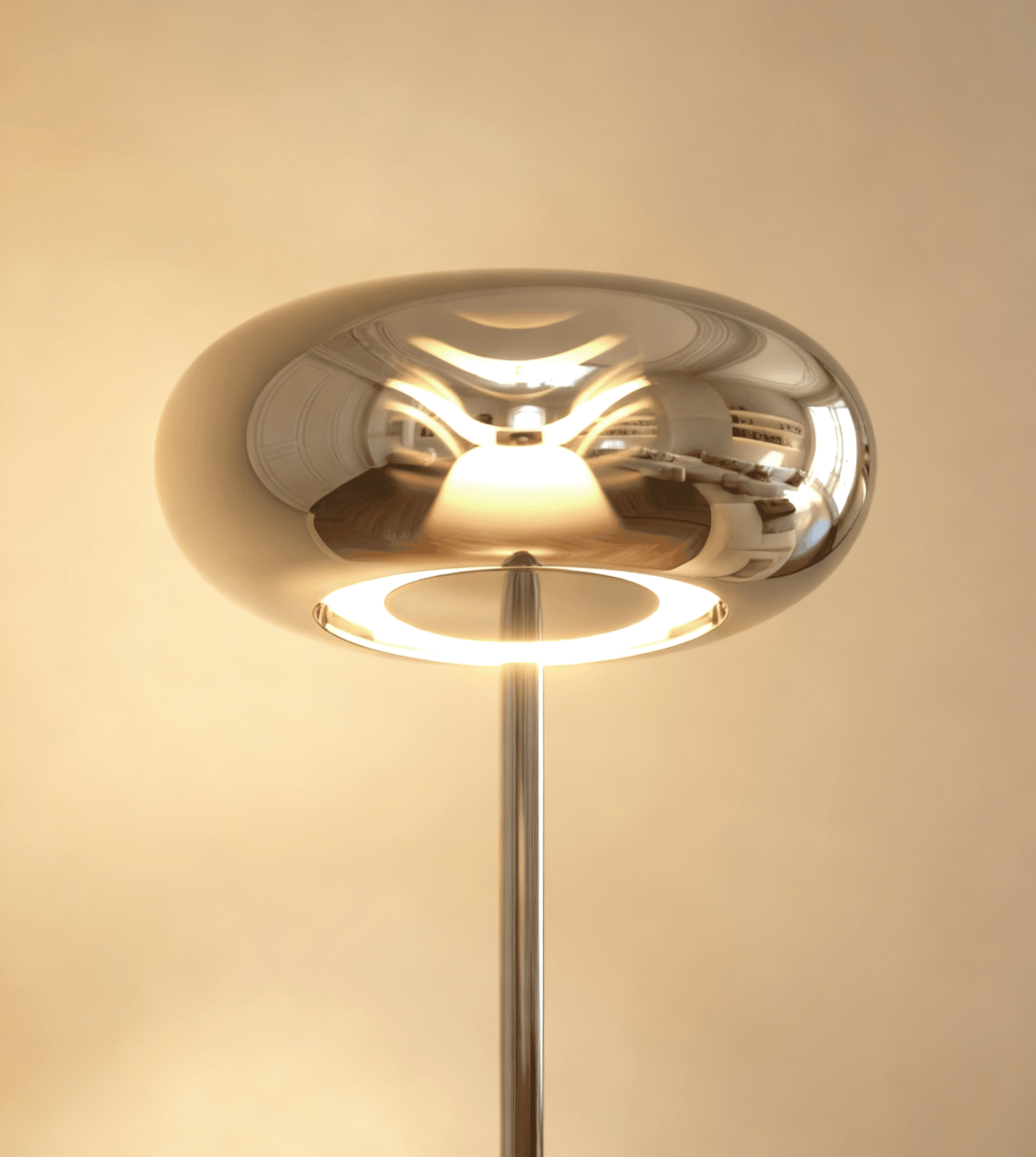 Lampadaire Vitrea abat-jour verre Ø 36cm - Lumalia