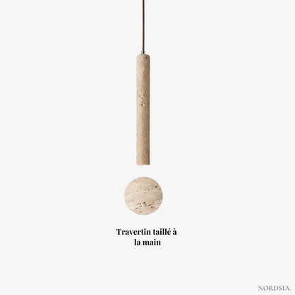 Suspension Scandinave Élégante en Pierre de Travertin | Narvik