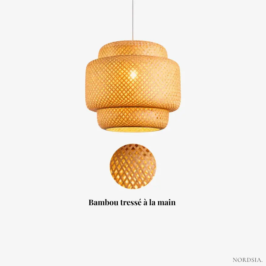 Suspension en bambou naturel Ø 30 cm | Nomi