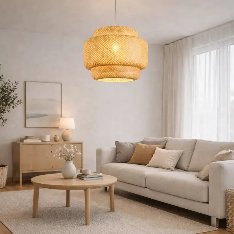 Suspension en bambou naturel Ø 30 cm | Nomi