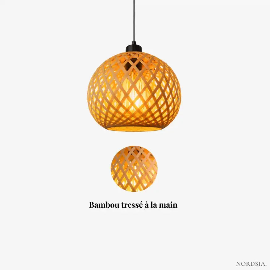 Suspension Sphérique en Bambou Ø 20 cm | Ronden