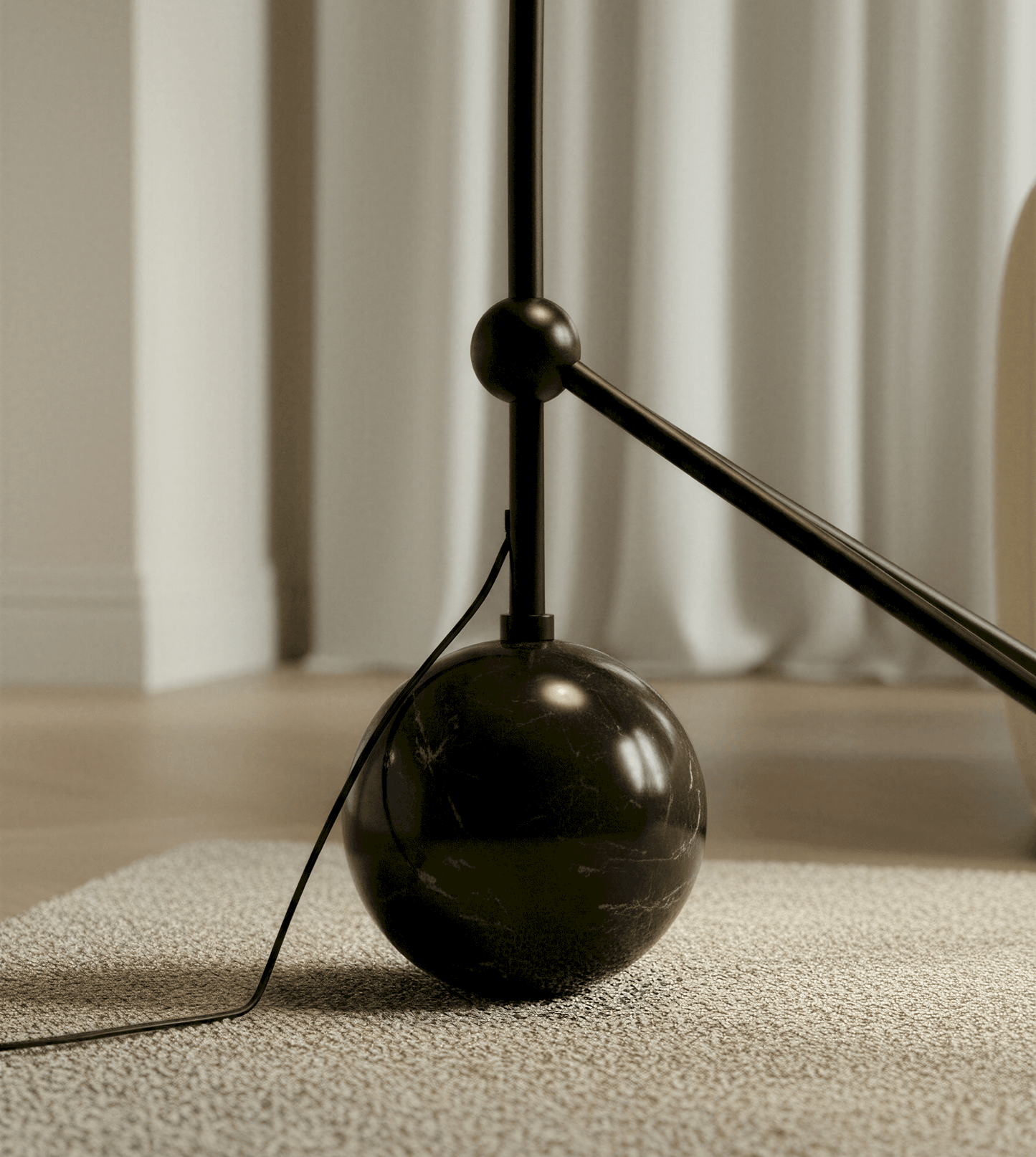Lampadaire Arcola dimensions vue mesures - Lumalia