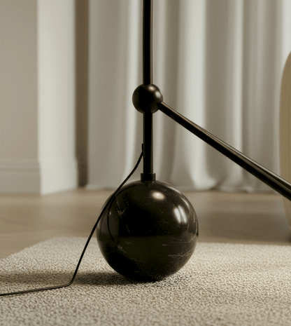 Lampadaire Arcola dimensions vue mesures - Lumalia