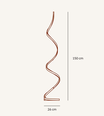 Lampadaire Helica dimensions vue mesures - Lumalia