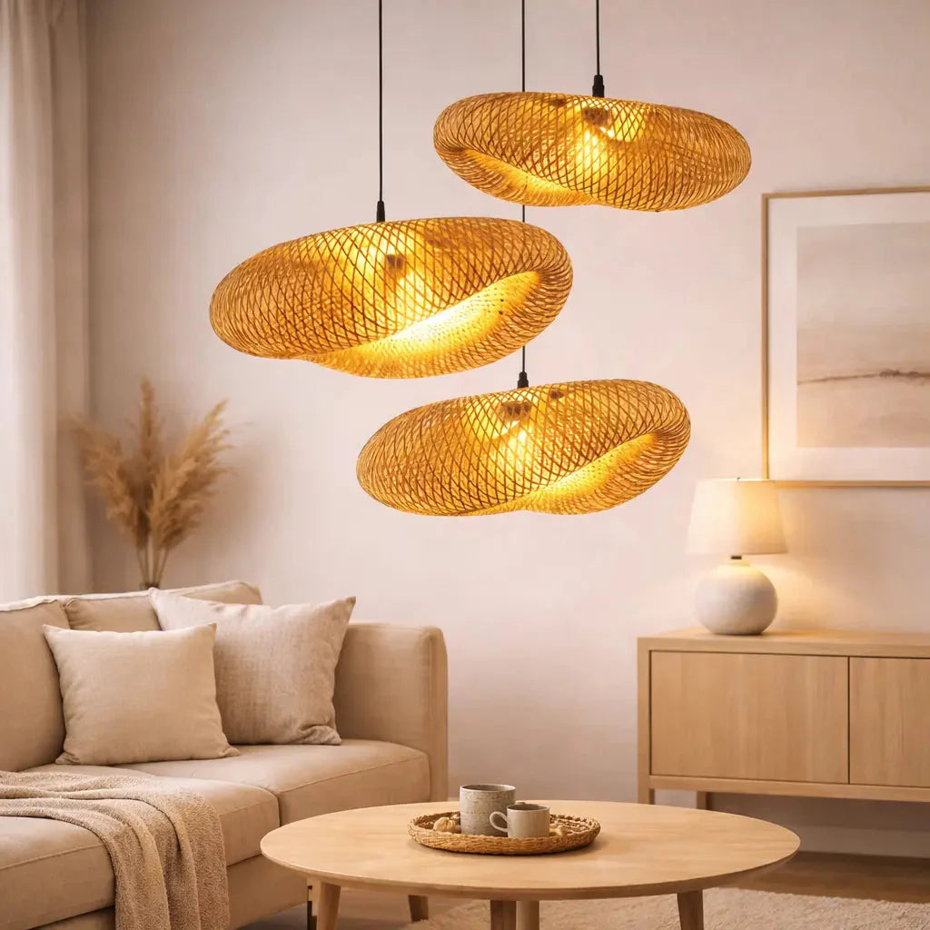 Rencontrez les Suspension en bambou scandinave Ø 40 cm | Aina
