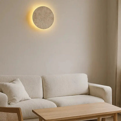 Applique Murale LED en Travertin Authentique - Fosenavåg