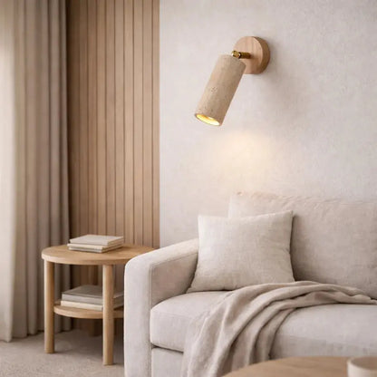 Applique Murale Design en Travertin et Bois | Kiva