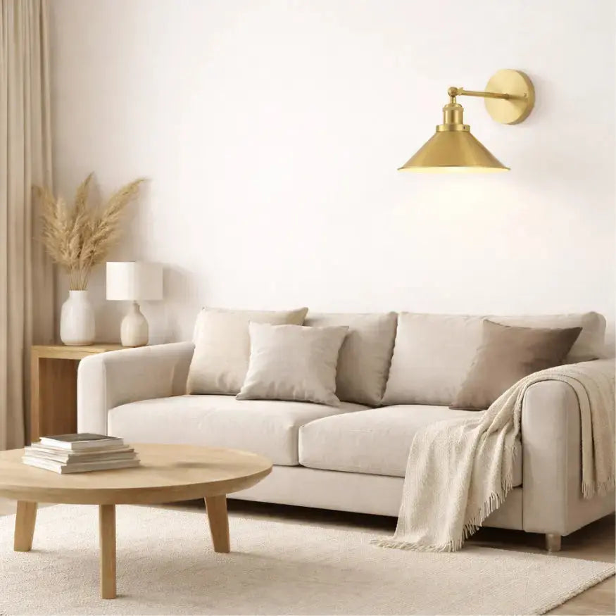 Applique murale vintage en laiton orientable | Viggo
