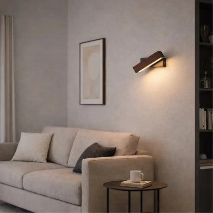 Applique Murale LED Design en Noyer Ø 30 cm | Hørne