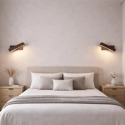Applique Murale LED Design en Noyer Ø 30 cm | Hørne