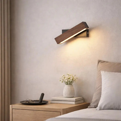 Applique Murale LED Design en Noyer Ø 30 cm | Hørne