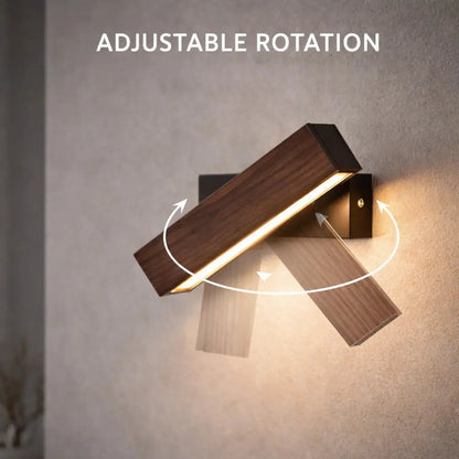Applique Murale LED Design en Noyer Ø 30 cm | Hørne