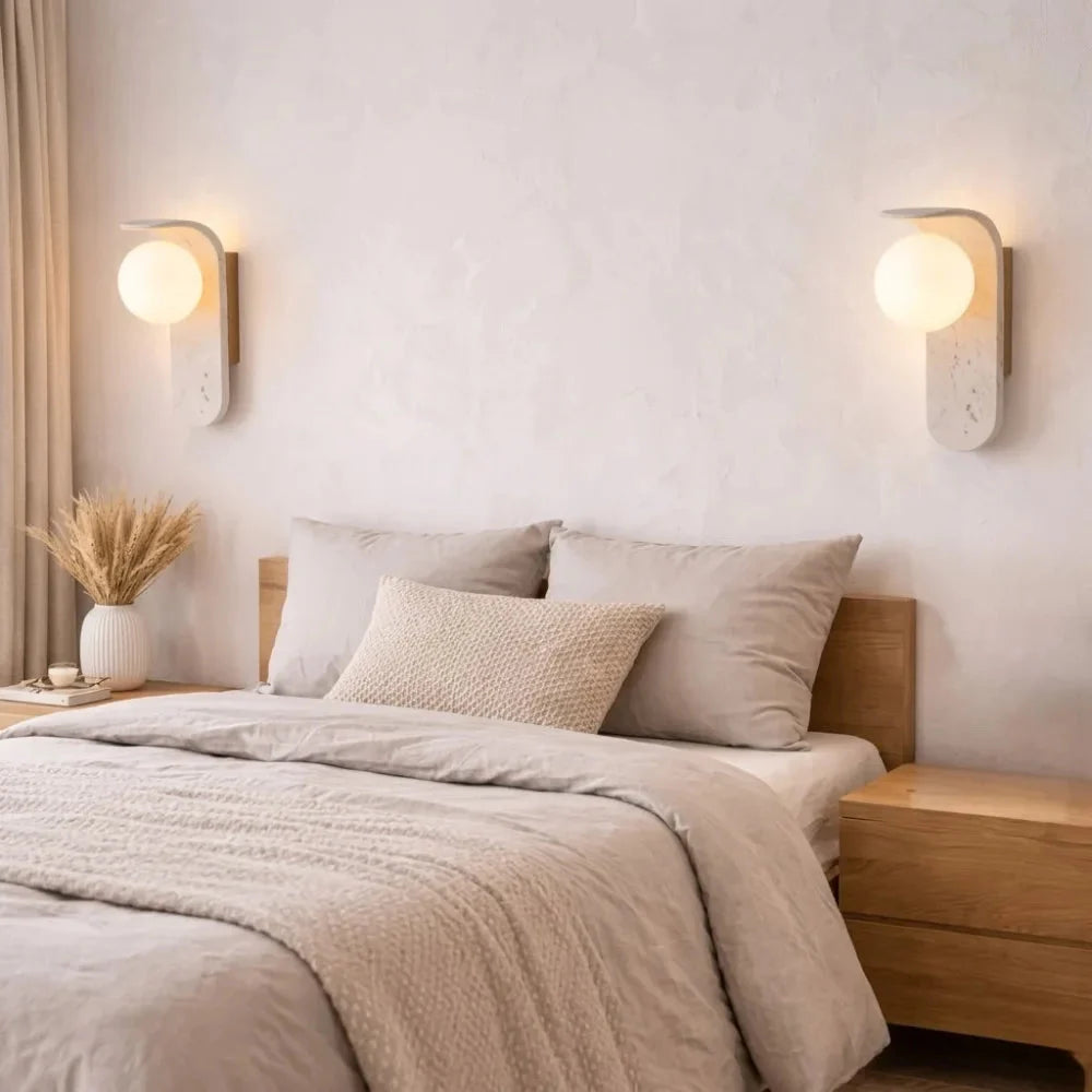 Rencontrez les Applique Murale Scandinave en Travertin Authentique | Velor