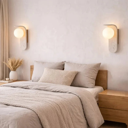 Applique Murale Scandinave en Travertin Authentique | Velor