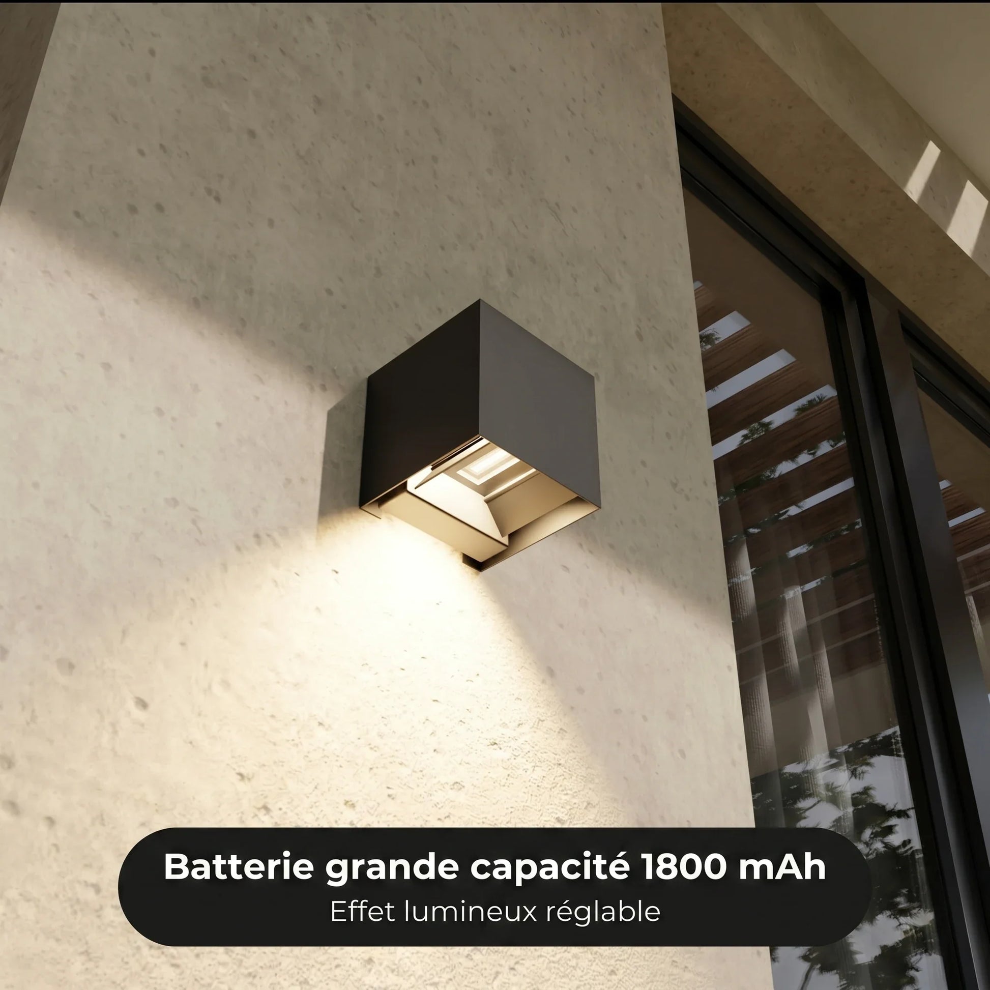Lampe solaire Havis vue panneau solaire IP65 - Lumalia