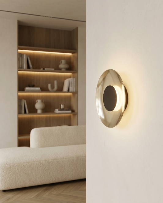 Applique murale Verana LED 1500 lm verre fumé Ø 32 cm salon entrée chambre - Lumalia