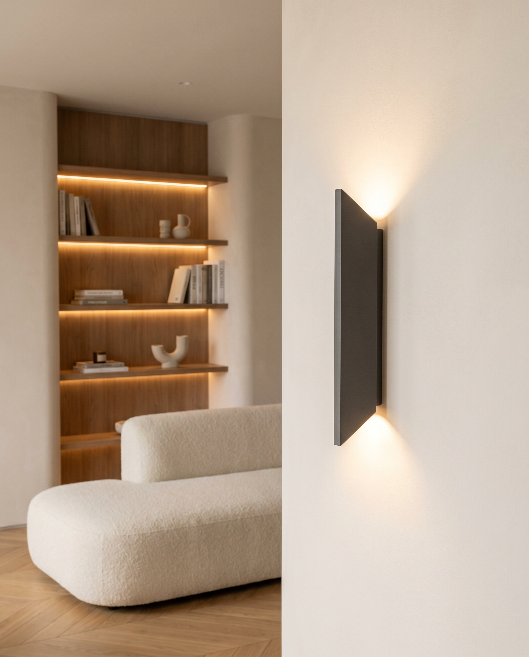 Applique murale Brio LED 900 lm up & down aluminium couloir entrée salon - Lumalia