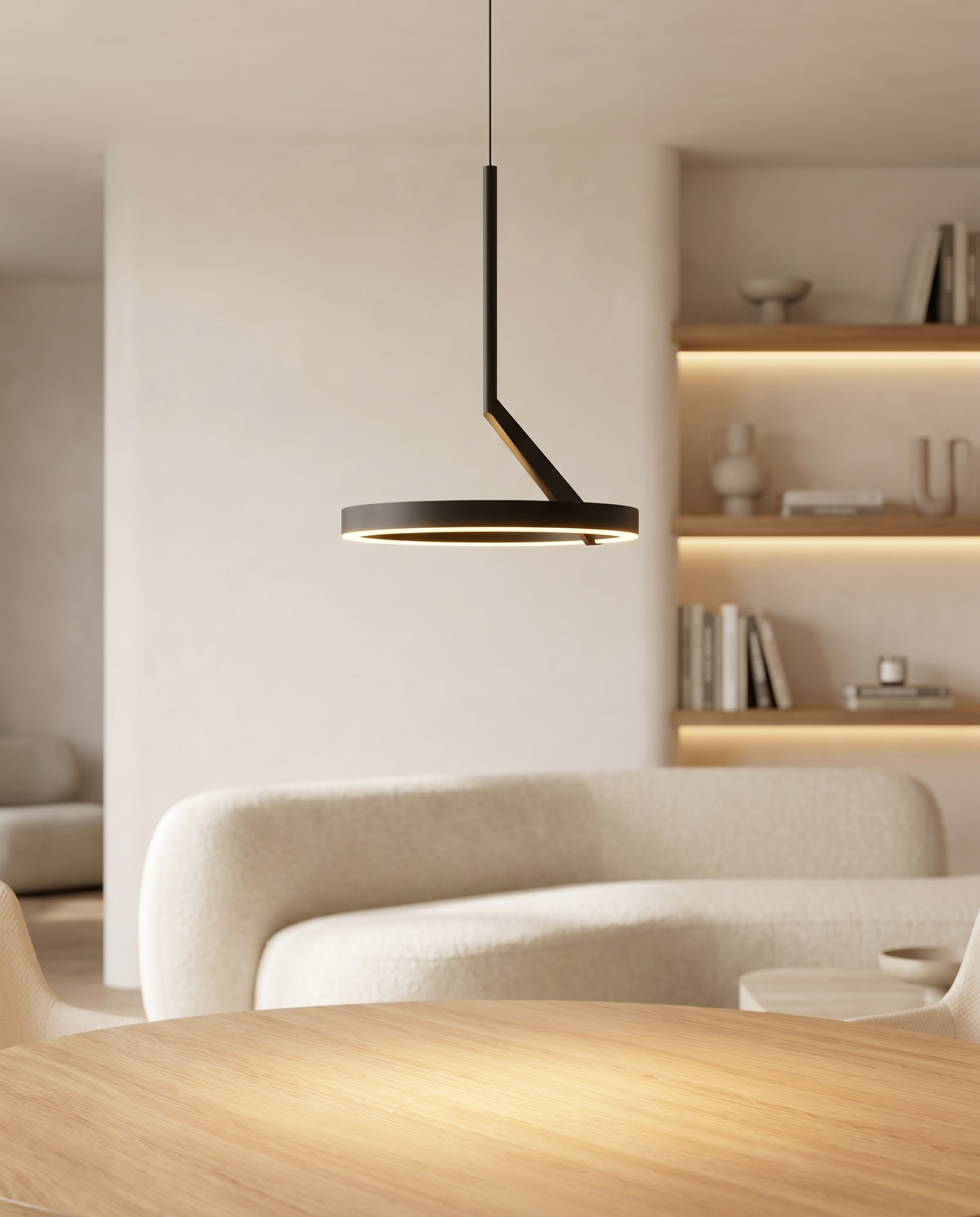 Suspension Etela LED disque Ø 33 cm up & down LumiLift smart home salle à manger - Lumalia