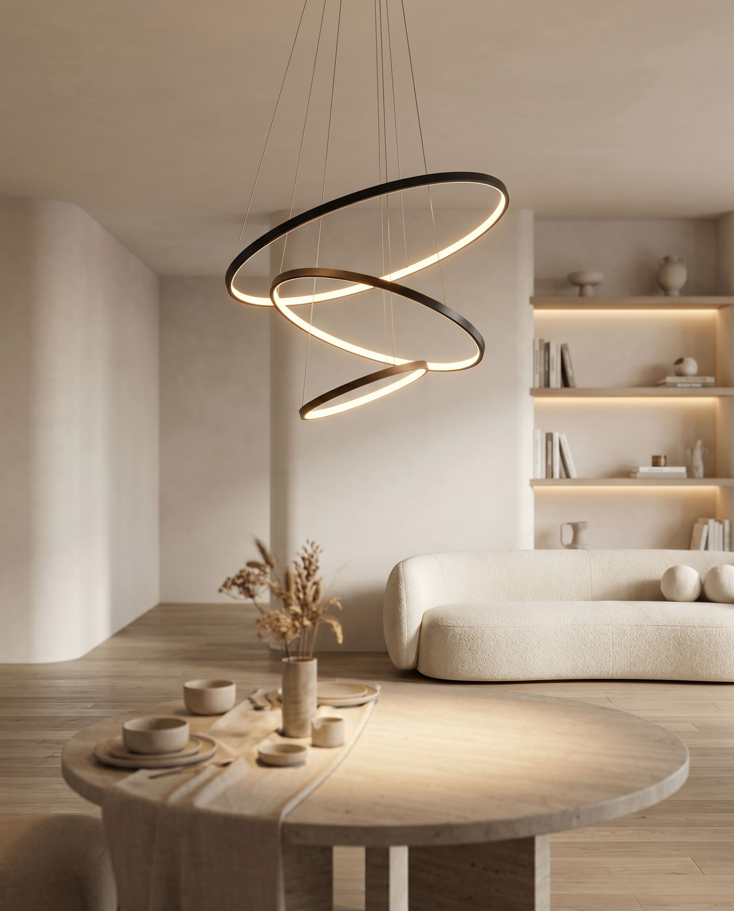 Suspension Calida LED globe lumière chaleureuse - Lumalia